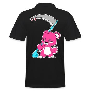 Teddy Sense Geschenkidee cool Vektor böse Kinder - Männer Poloshirt - Schwarz - Hinten - Kai (181cm)