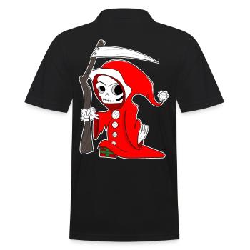 Idée de cadeau de Noël pour le Père Noël Grim Reaper - Polo Homme - noir - Dos - Kai (181cm)