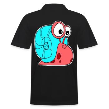 Petite escargot enfants idée cadeau mignon mignon - Polo Homme - noir - Dos - Kai (181cm)