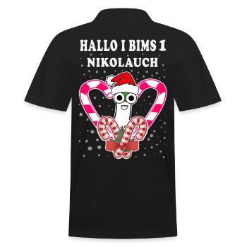 Nikolauch Nikolaus Weihnachtsmann Weihnachten - Männer Poloshirt - Schwarz - Hinten - Kai (181cm)