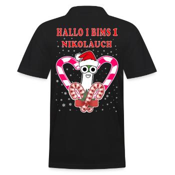 Nikolauch Weihnachten Weihnachtsmann Geschenkidee - Männer Poloshirt - Schwarz - Hinten - Kai (181cm)