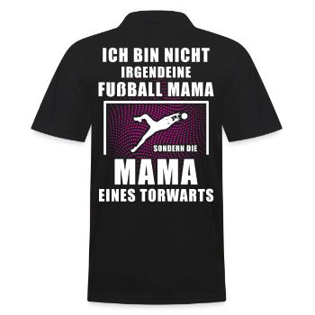 Die Fußball Mama Torhüter Geschenkidee Torwart - Männer Poloshirt - Schwarz - Hinten - Kai (181cm)