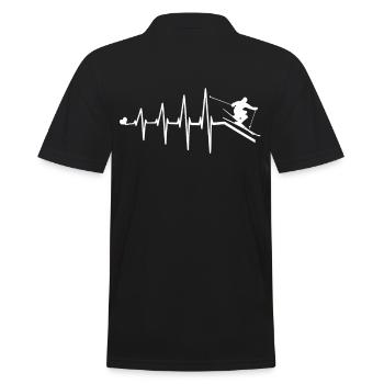 Rythme cardiaque rythme cardiaque skieur ski ski - Polo Homme - noir - Dos - Kai (181cm)