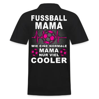 Cooler Spruch Fussball Mama Sport Sportlich - Männer Poloshirt - Schwarz - Hinten - Kai (181cm)