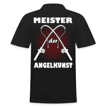 Angel saying hobby gift fishing art - Men's Polo Shirt - black - Back - Kai (181cm)