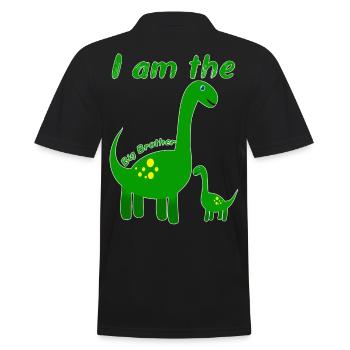 Cadeau de dinosaure grand frère - Polo Homme - noir - Dos - Kai (181cm)