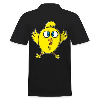 Birdie bird chick - Men's Polo Shirt - black - Back - Kai (181cm)
