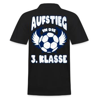 Aufstieg in die 3 Klasse Schulanfang Schule Ball - Männer Poloshirt - Schwarz - Hinten - Kai (181cm)