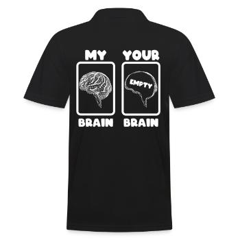 Mon cerveau ton cerveau drôle - Polo Homme - noir - Dos - Kai (181cm)