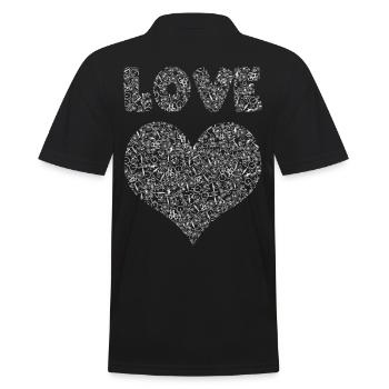 Vélo Love Heart Bikes - Polo Homme - noir - Dos - Kai (181cm)