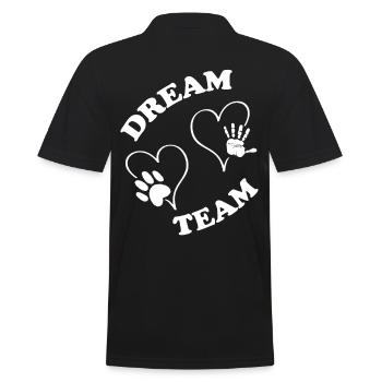 Dog and human dream team dog love - Men's Polo Shirt - black - Back - Kai (181cm)