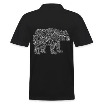 The bear from many bicycles Bicycle - Men's Polo Shirt - black - Back - Kai (181cm)