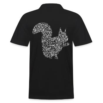 Eichhörnchen Aus Fahrrädern Tier Fahrrad - Männer Poloshirt - Schwarz - Hinten - Kai (181cm)