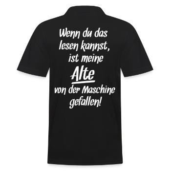 Witziger Lustiger Spruch Biker Motorrad Geschenk - Männer Poloshirt - Schwarz - Hinten - Kai (181cm)