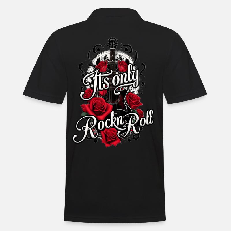 Its only Rockn Roll - Männer Poloshirt - Schwarz