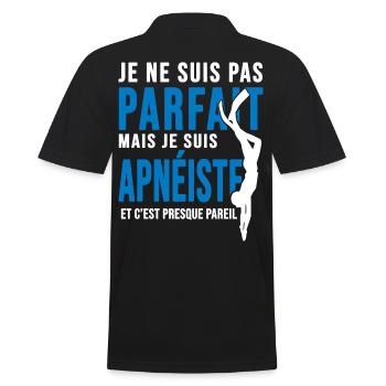 Apnée parfait apnéiste sport plongée plongeur - Polo Homme - noir - Dos - Kai (181cm)