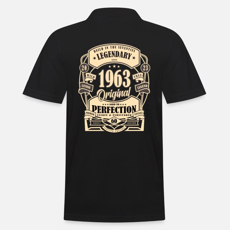60. Geburtstag Geschenk Mythos Legende Original - Männer Poloshirt - Schwarz