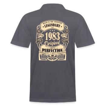 Cadeau du 40e anniversaire Mythe Légende Original - Polo Homme - charbon - Dos - Nico (186cm)