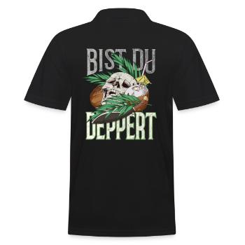 Bist Du deppert Dschungel Insel Geschenk - Männer Poloshirt - Schwarz - Hinten - Kai (181cm)