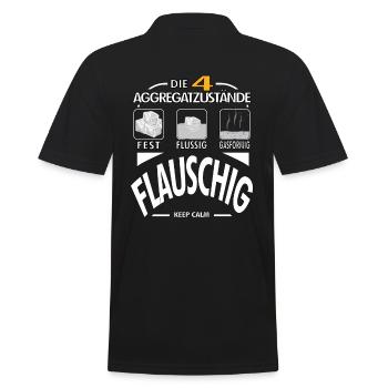 Physik 4 Aggregatzustände Flauschig Dick Geschenk - Männer Poloshirt - Schwarz - Hinten - Kai (181cm)