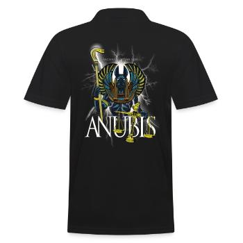 Anubi's Ancient Egyptian God Gift - Men's Polo Shirt - black - Back - Kai (181cm)
