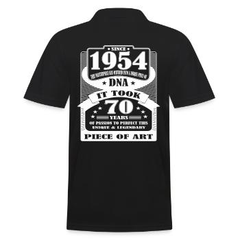 70 years, 70th birthday, 1954, it took 70 years - Men's Polo Shirt - black - Back - Kai (181cm)