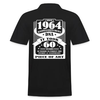 60 years, 60th birthday, 1964, it took 60 years - Men's Polo Shirt - black - Back - Kai (181cm)