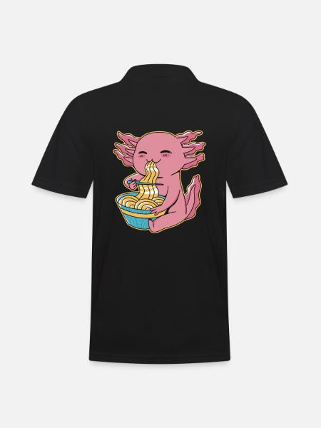 Ramen drôle d’axolotl - Polo Homme - noir