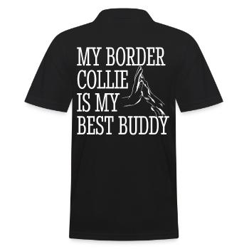 Design exclusif pour les amateurs de border collie - Polo Homme - noir - Dos - Kai (181cm)
