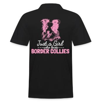 Border Collie chien papa maman Collie Design - Polo Homme - noir - Dos - Kai (181cm)