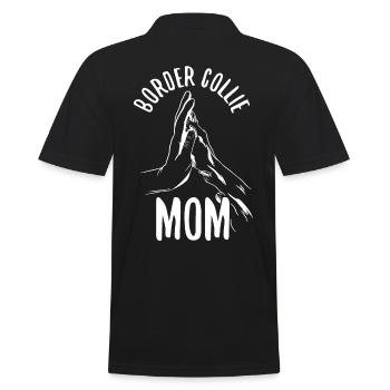 Unique Border Collie amour Art - Polo Homme - noir - Dos - Kai (181cm)
