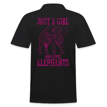 Éléphant Animal Design Vintage - Polo Homme - noir - Dos - Kai (181cm)