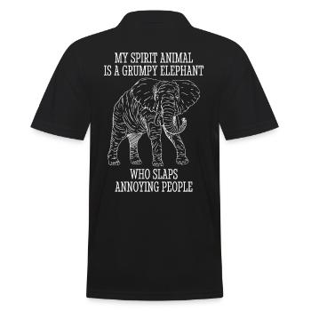 Collection d’animaux éléphant rétro - Polo Homme - noir - Dos - Kai (181cm)