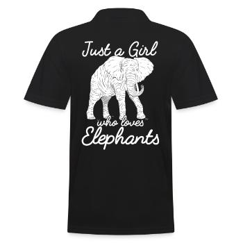 Elefant Spirit Tier Vintage Design - Männer Poloshirt - Schwarz - Hinten - Kai (181cm)