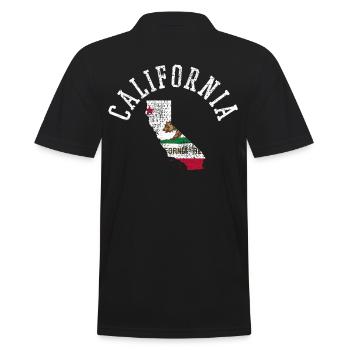 Vibrant Californie États-Unis Drapeaux Patriot Design - Polo Homme - noir - Dos - Kai (181cm)