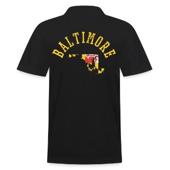Baltimore Patriot USA Drapeau Amour de la patrie - Polo Homme - noir - Dos - Kai (181cm)