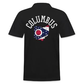 Conception du drapeau patriotique d’Acolumbus Usa - Polo Homme - noir - Dos - Kai (181cm)
