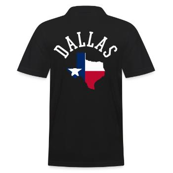 Dallas Patriot USA Flagge Stolz Independence Day - Männer Poloshirt - Schwarz - Hinten - Kai (181cm)