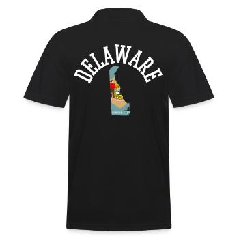 Delaware Usa Patriot Flagge Stolzes Heimatland - Männer Poloshirt - Schwarz - Hinten - Kai (181cm)