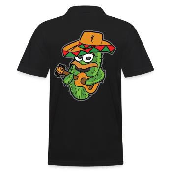 Embrace your fun side with Let's Fiesta - Men's Polo Shirt - black - Back - Kai (181cm)