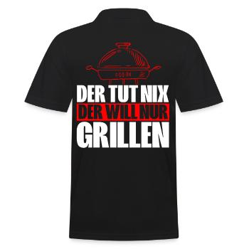 Expand your barbecue game with this - Men's Polo Shirt - black - Back - Kai (181cm)