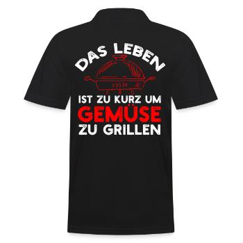 Grill Master Bbq Adventure Await Your Mastery - Men's Polo Shirt - black - Back - Kai (181cm)