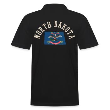 Dakota du Nord Usa Drapeau Patriote Home Pride Design - Polo Homme - noir - Dos - Kai (181cm)