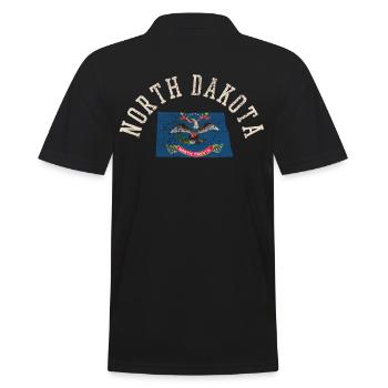 Fierté Dakota du Nord États-Unis Drapeau patriotique Design - Polo Homme - noir - Dos - Kai (181cm)