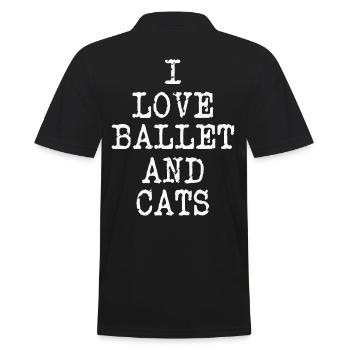 Elegante Balletttänzerin Mit Anmutigen Bewegungen - Männer Poloshirt - Schwarz - Hinten - Kai (181cm)