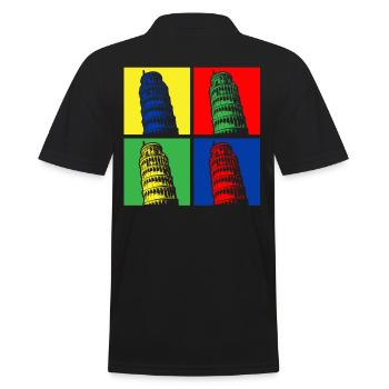 Tour penchée de Pise : une culture pop vibrante - Polo Homme - noir - Dos - Kai (181cm)