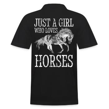 Galopez avec style avec des designs de chevaux uniques - Polo Homme - noir - Dos - Kai (181cm)