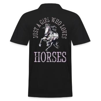 Horse Fan Course Équitation Tête D’équitation Dictons Grange De Ferme - Polo Homme - noir - Dos - Kai (181cm)