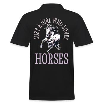 Équestre amour cheval dictons design « maman de grange » - Polo Homme - noir - Dos - Kai (181cm)