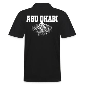 Entdecken Sie das Abu Dhabi Dubai Design der - Männer Poloshirt - Schwarz - Hinten - Kai (181cm)